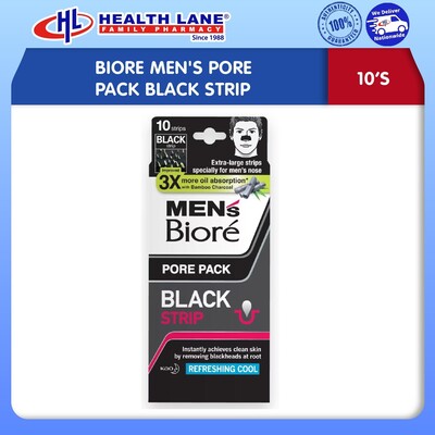 BIORE MEN'S PORE PACK BLACK STRIP (10'S)